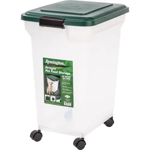 Pet Food Container Green Plastic 55 qt For All Animals Green - pack of 6
