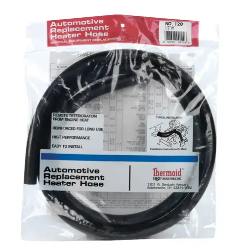 Automotive Hose 1/2" D X 6 ft. L EPDM Black Automotive Hose 1/2" D X 6 ft. L EPDM Black
