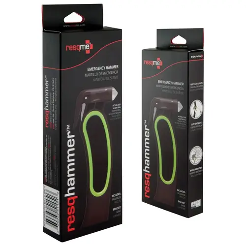 Hammer and Cutting Blade Car Rescue Tool Gray