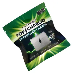 Zorbitz 2463-XCP24 Disposable Emergency Cell Phone Charger Pop Charger Gray - pack of 24