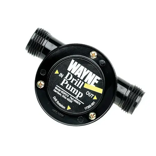 Drill Powered Pump 85 gph Thermoplastic Switchless Switch Bottom Drill