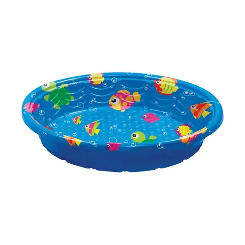 Wading Pool Round Plastic 11.4" H X 59" D Blue Wading Pool Round Plastic 11.4" H X 59" D Blue