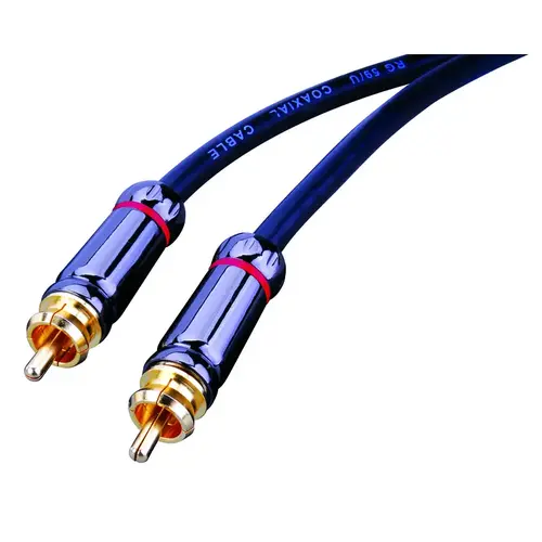 Subwoofer Cable 12 ft. L RCA Black