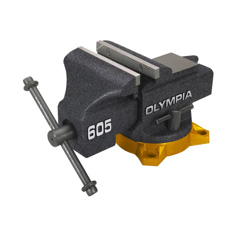Olympia Tools Bench Vise 5 Steel 270 deg Swivel Base Black 38-605 Olympia Tools Bench Vise 5 Steel 270 deg Swivel Base Black 38-605