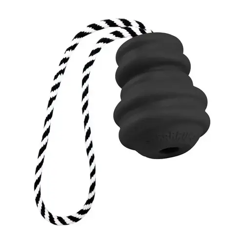 Dog Toy Gorilla Black Cotton/Rubber Medium Black