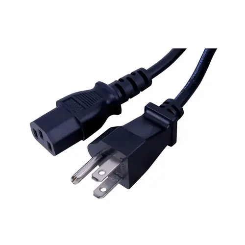 AC Power Cord 6 ft. L Black AC Power Cord 6 ft. L Black