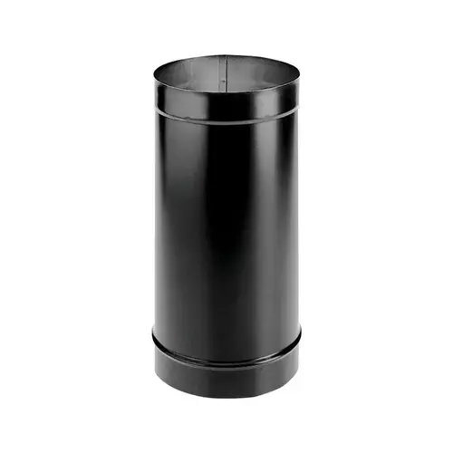 Stove Pipe DuraBlack 6" D X 48" L Galvanized Steel Black Stove Pipe DuraBlack 6" D X 48" L Galvanized Steel Black