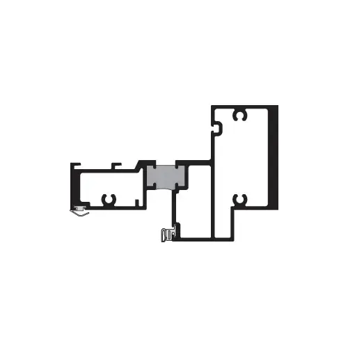 Transom Header Bar for Surface Closers, Thermally Improved, Clear Anodized Class 1 - 24'-2" Stock Length