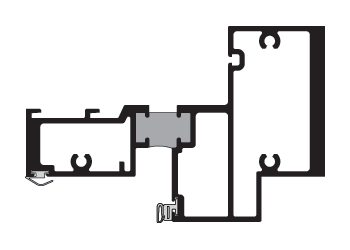 CRL-U.S. Aluminum BT86711 Transom Header Bar for Surface Closers, Thermally Improved, Clear Anodized Class 1 - 24'-2" Stock Length