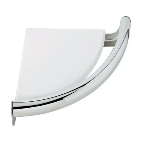 Corner Shelf with Assist Bar 8-1/2" L Polished Chrome Stainless Steel Polished Chrome Corner Shelf with Assist Bar 8-1/2" L Polished Chrome Stainless Steel Polished Chrome