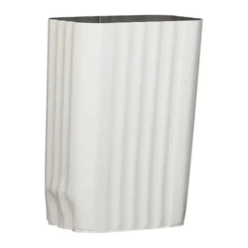 Downspout 3" H X 4" W X 10 ft. L White Aluminum Rectangular White Downspout 3" H X 4" W X 10 ft. L White Aluminum Rectangular White