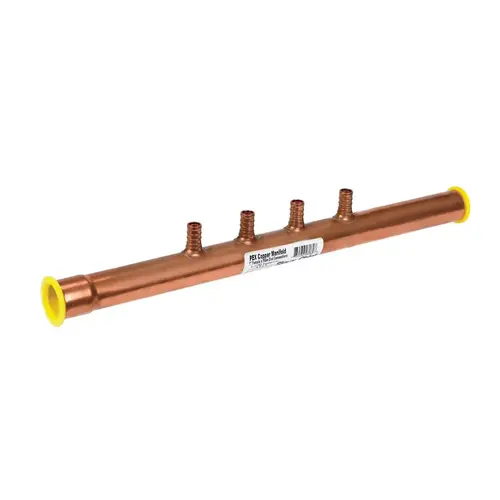 4 Port Manifold 1" CTS T X 1" D PEX Copper 4 Port Manifold 1" CTS T X 1" D PEX Copper