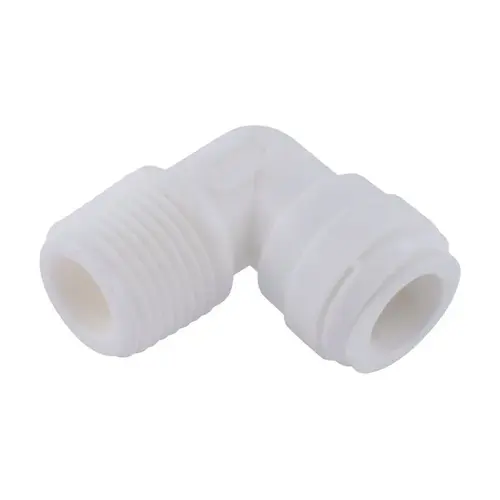 Elbow Quick Connect 1/2" OD X 1/2" D MIP Plastic Elbow Quick Connect 1/2" OD X 1/2" D MIP Plastic