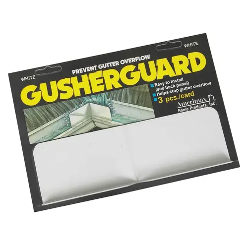 Gusher Guard 3" H X 0.5" W X 9" L White Aluminum K White Gusher Guard 3" H X 0.5" W X 9" L White Aluminum K White