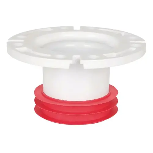 4 In. Schedule 40 DWV Push-Tite PVC Closet Flange White 4 In. Schedule 40 DWV Push-Tite PVC Closet Flange White
