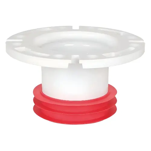 4 In. Schedule 40 DWV Push-Tite PVC Closet Flange White 4 In. Schedule 40 DWV Push-Tite PVC Closet Flange White