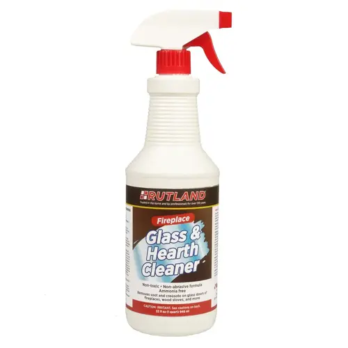 Rutland Fireplace & Wood Stove Glass Cleaner - 32 fl oz Spray Bottle