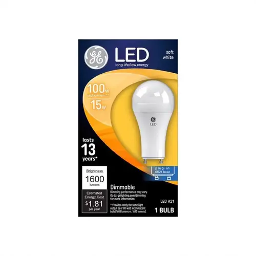 LED Light Bulb A21 GU24 Soft White 100 Watt Equivalence Frosted LED Light Bulb A21 GU24 Soft White 100 Watt Equivalence Frosted