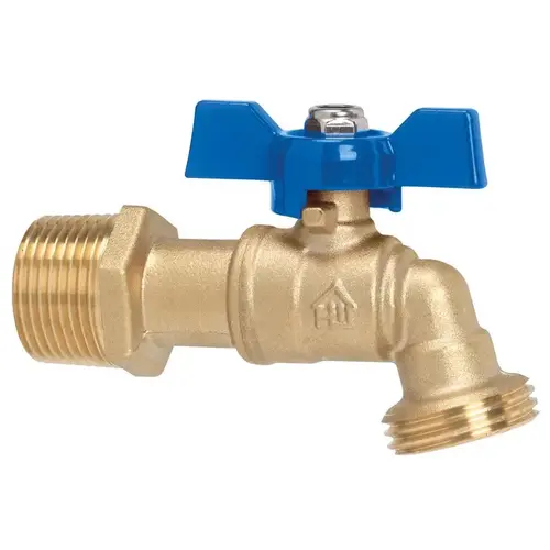 Ball Valve Hose Bibb 3/4" MIP X 3/4" MHT Brass Brass Ball Valve Hose Bibb 3/4" MIP X 3/4" MHT Brass Brass