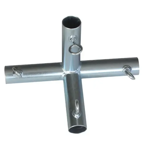 Connector 1" Round X 1" D Galvanized Carbon Steel 10" L Galvanized Connector 1" Round X 1" D Galvanized Carbon Steel 10" L Galvanized