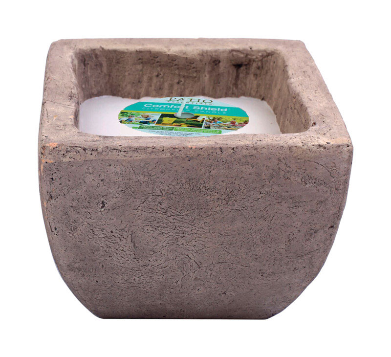 Patio Essentials 20282 Citronella Candle with Holder Stone For Mosquitoes/Other Flying Insects 6 oz
