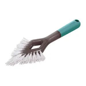 Casabella 8515933 Grout Brush Smart Scrub 4.7" W Medium Bristle Plastic/Rubber Handle Multicolored