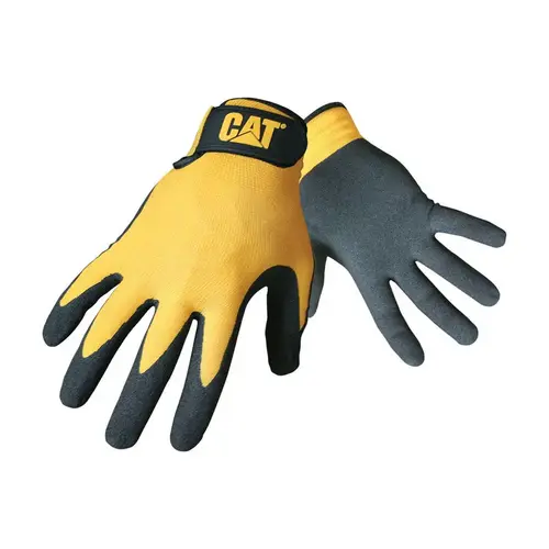017416J Protective Gloves, Jumbo, Open Cuff, Nylon, Black/Yellow 017416J Protective Gloves, Jumbo, Open Cuff, Nylon, Black/Yellow
