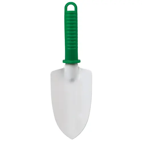 Hand Trowel 10" Steel V-Shaped Poly Handle Green Hand Trowel 10" Steel V-Shaped Poly Handle Green