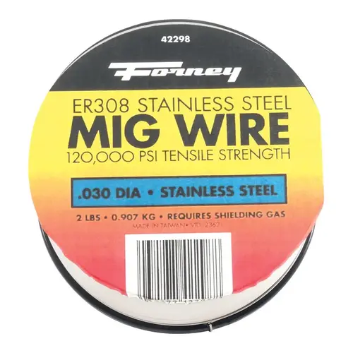 MIG Welding Wire, Stainless Steel, .030 In. x 2 Pound MIG Welding Wire, Stainless Steel, .030 In. x 2 Pound