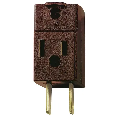Outlet Adapter Polarized 3 outlets Brown Outlet Adapter Polarized 3 outlets Brown