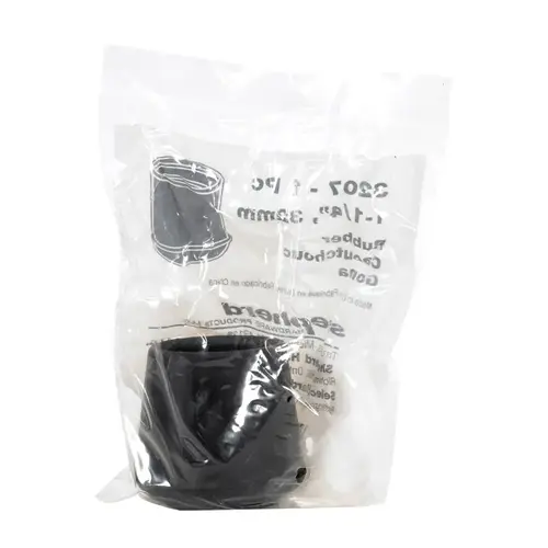 Leg Tip Rubber Black Round 1-1/4" W Black