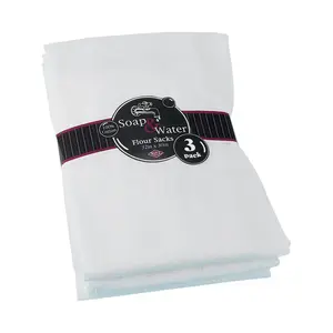 RITZ 10022-XCP3 Flour Sack Towel White Cotton Solid White - pack of 3