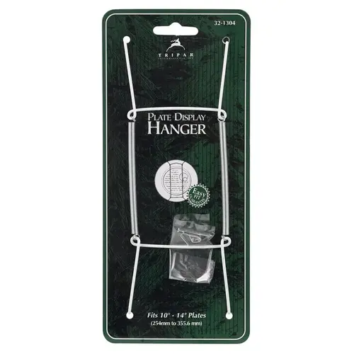 10 In. to 14 In. White Vinyl Plate Hanger