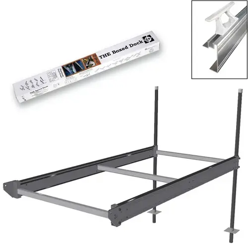 400 Series Boxed Dock, 45 x 22 x 48 in, Aluminum, White, Powder-Coated 400 Series Boxed Dock, 45 x 22 x 48 in, Aluminum, White, Powder-Coated