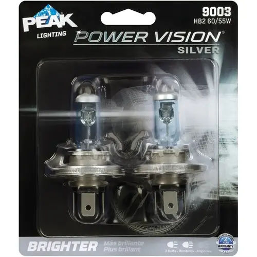 Automotive Bulb Power Vision Halogen High/Low Beam 9003 HB2 60/55W Pair