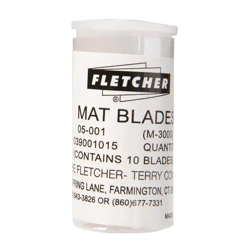 Replacement Blade Mat Cutting Steel Single Edge .5" L Silver