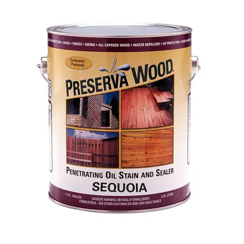 Penetrating Wood Stain and Sealer Transparent Sequoia Oil-Based Oil 1 gal Sequoia - pack of 4 Penetrating Wood Stain and Sealer Transparent Sequoia Oil-Based Oil 1 gal Sequoia - pack of 4