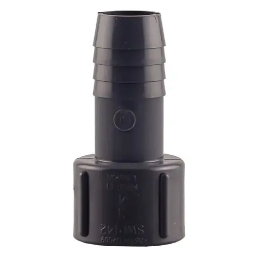Female Adapter 3/4" FPT X 3/4" D Insert Polypropylene 2-3/4" Gray Female Adapter 3/4" FPT X 3/4" D Insert Polypropylene 2-3/4" Gray