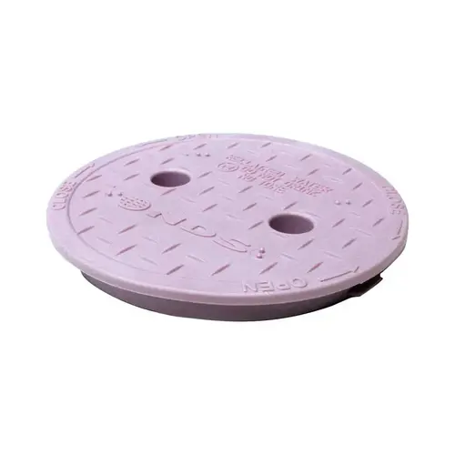 Valve Box Cover 6.4" W X 6.4" H Round Purple Purple
