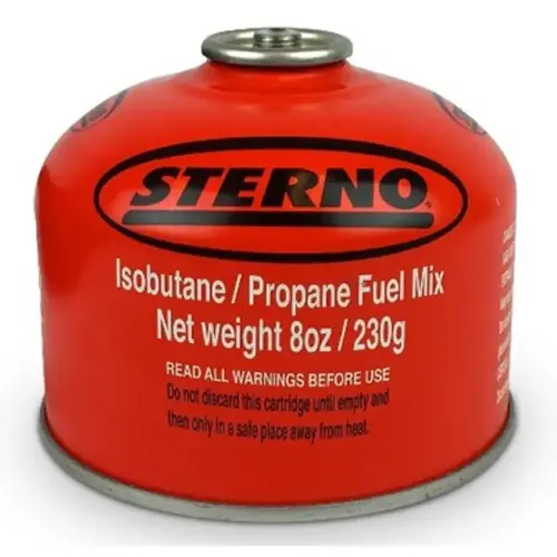 Butane Fuel Steel 8 oz Red