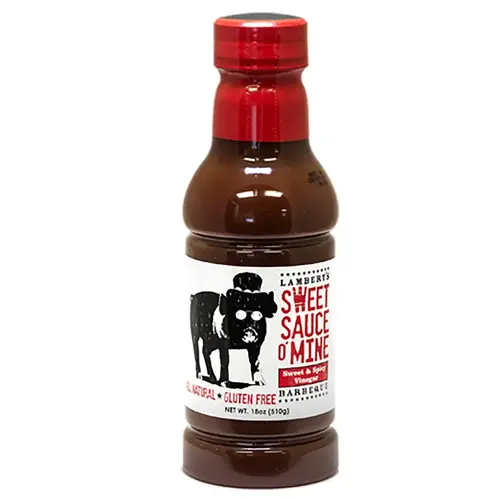 BBQ Sauce Lambert's Sweet Sauce O'Mine Sweet & Spicy Vinegar 18 oz BBQ Sauce Lambert's Sweet Sauce O'Mine Sweet & Spicy Vinegar 18 oz
