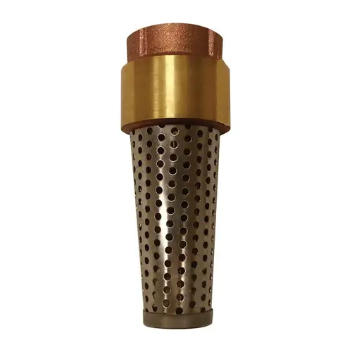 Foot Valve 1/2" D X 1/2" D FIP Yellow Brass Spring Loaded