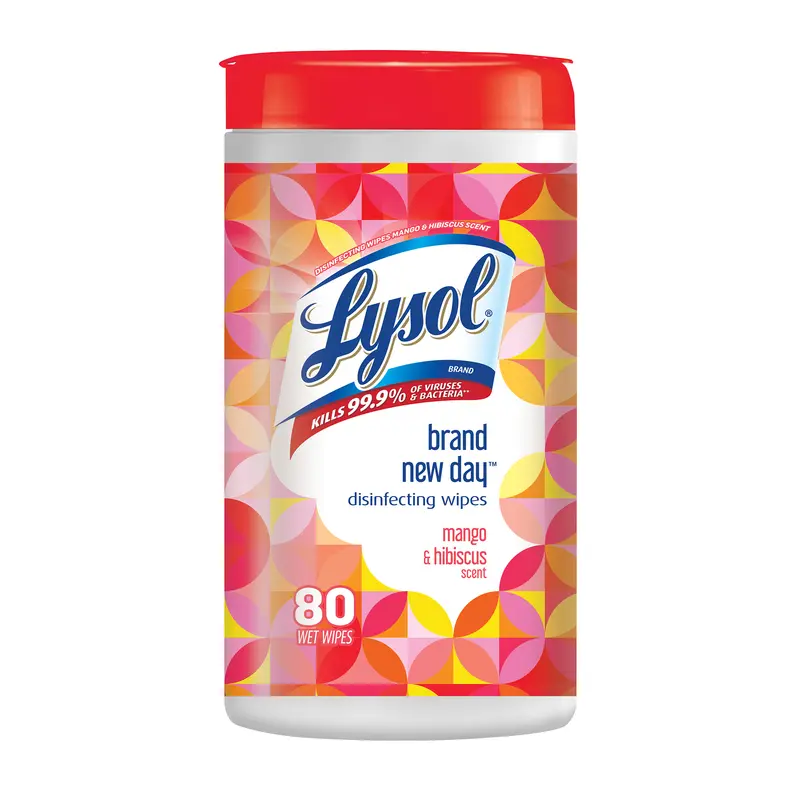LYSOL Disinfecting Wipes Brand New Day Mango & Hibiscus Scent - pack of 6 1920097181-XCP6