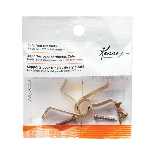 Cafe Curtain Rod Bracket Brass Brass Brass Pair Cafe Curtain Rod Bracket Brass Brass Brass Pair