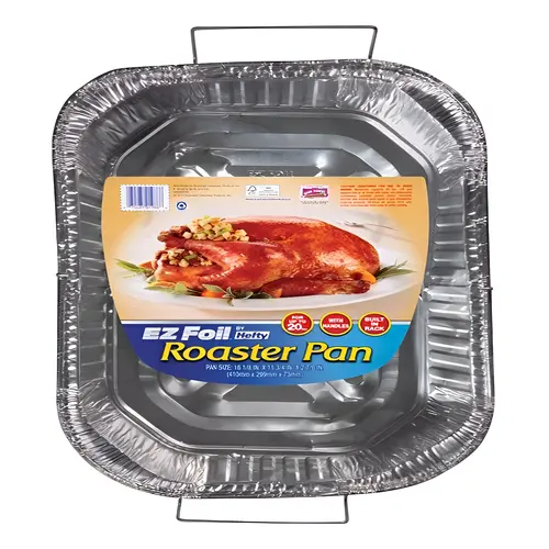 Roasting Rack and Pan EZ Foil 11-3/4" W X 16-1/8" L Silver Silver