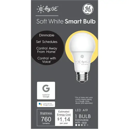 LED Smart Bulb A19 E26 (Medium) Soft White 60 W White LED Smart Bulb A19 E26 (Medium) Soft White 60 W White