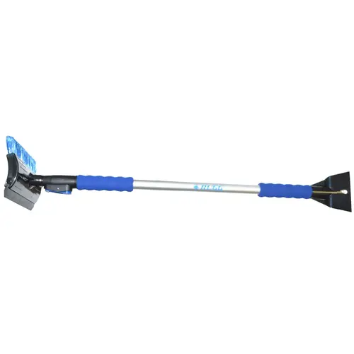 Rugg Snowbrush/Scraper, Plastic/Polyester Blade, Aluminum Handle, Telescopic Handle, Black/Blue, 49 in OAL Rugg Snowbrush/Scraper, Plastic/Polyester Blade, Aluminum Handle, Telescopic Handle, Black/Blue, 49 in OAL