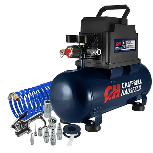 Air Compressor and Inflation Kit 3 gal Horizontal Portable 125 psi 0.33 HP Air Compressor and Inflation Kit 3 gal Horizontal Portable 125 psi 0.33 HP