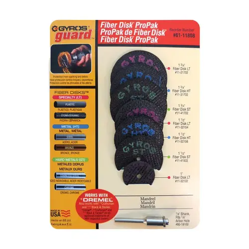 Rotary Accessory Kit GYROSGuard 1 1/2" X 4" L Fiberglass Round Rotary Accessory Kit GYROSGuard 1 1/2" X 4" L Fiberglass Round