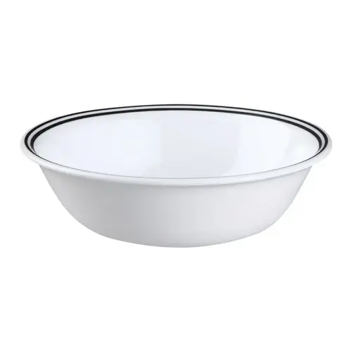 Soup/Cereal Bowl Livingware 18 oz Black/White Glass City Block 6-1/4" D Black/White Soup/Cereal Bowl Livingware 18 oz Black/White Glass City Block 6-1/4" D Black/White